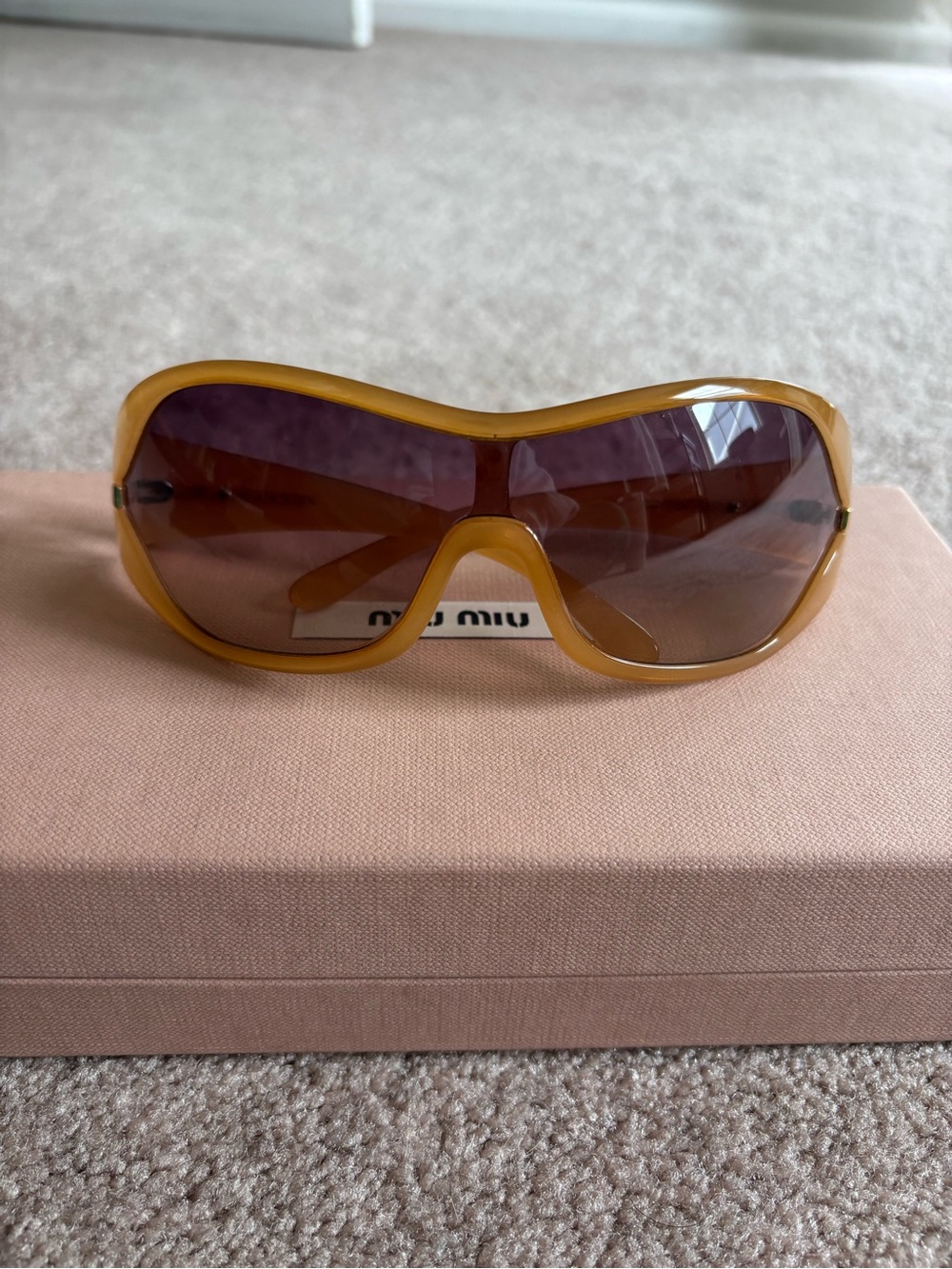 Prada Shield Sunglasses with Brown Gradient Lenses